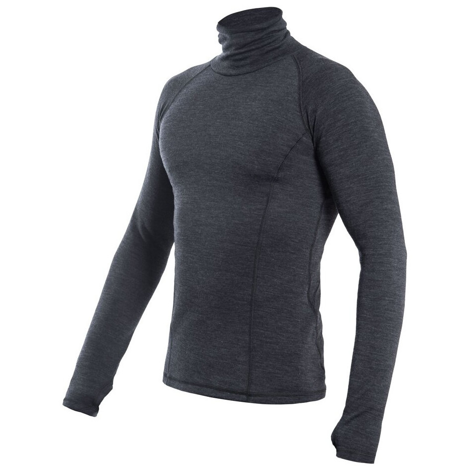 Męska koszulka Sensor Merino Bold Roll Neck dł. rękaw Rozmiar: L / Kolor: ciemnoszary
