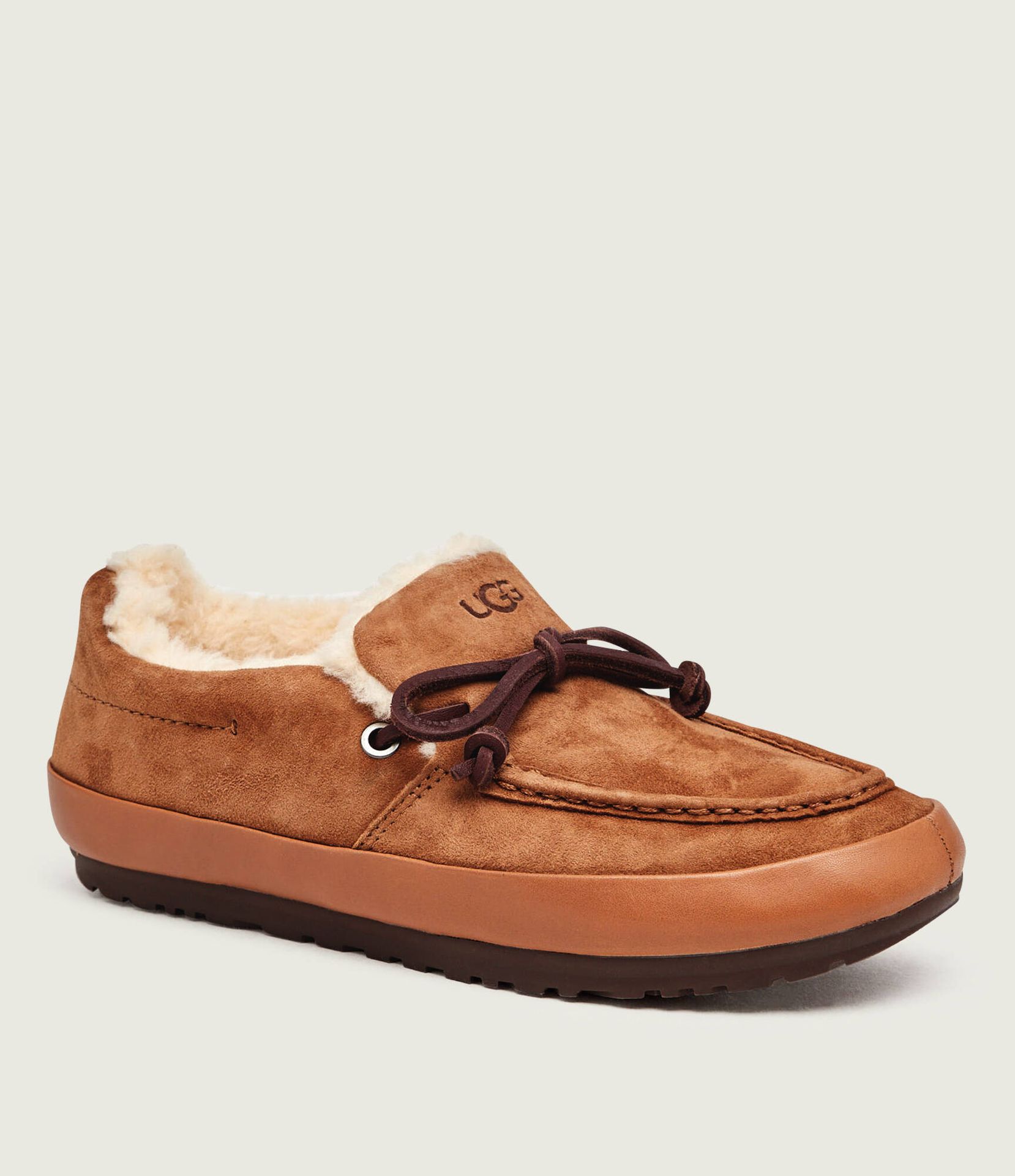 UGG Ocieplane półbuty W Quill zamsz shearling z dodatkiem wełny