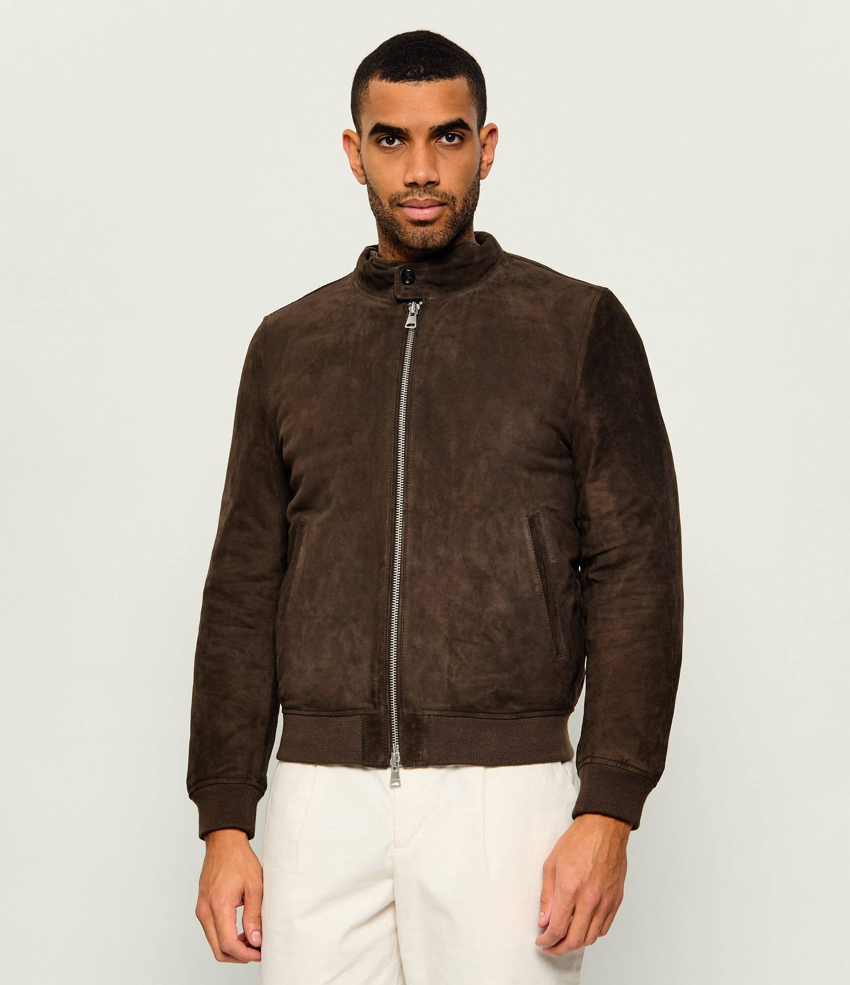 BOMBOOGIE Kurtka bomber Regular Fit zamsz