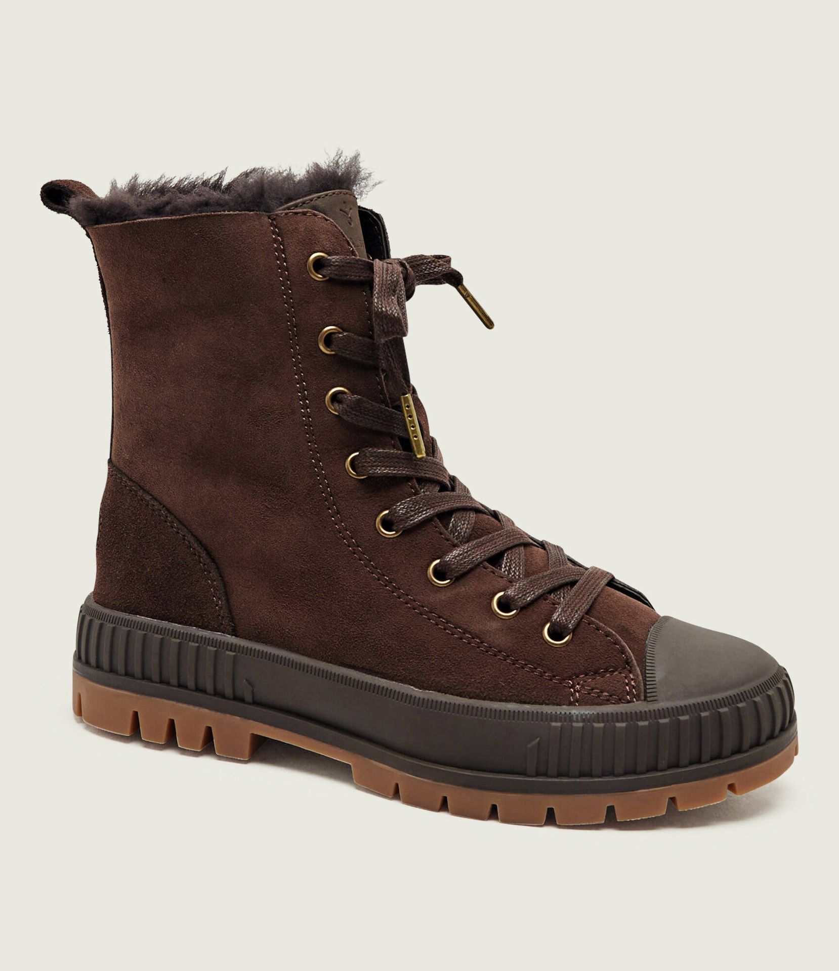 EMU Australia Ocieplane botki Nomad Wanderer zamsz shearling z dodatkiem wełny
