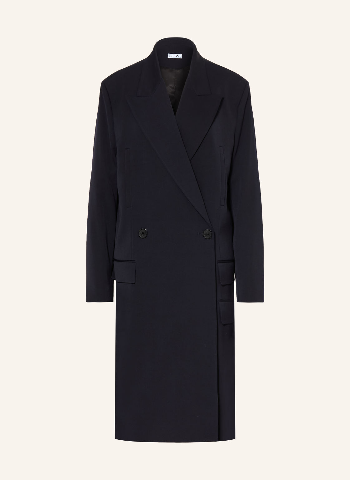 Loewe Płaszcz Wełniany blau
