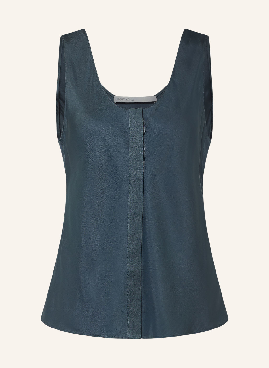 Allsaints Top Koszulowy Milla Z Jedwabiem blau
