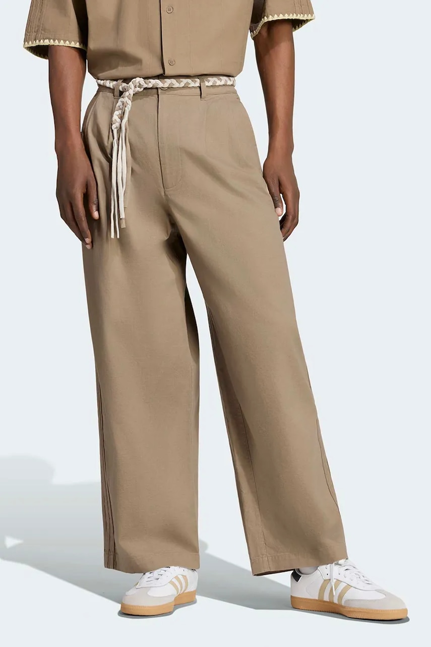 adidas Originals Resort spodnie straight bawełniane męskie