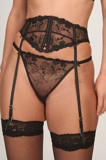 Hunkemöller Pas Peonie Czarny