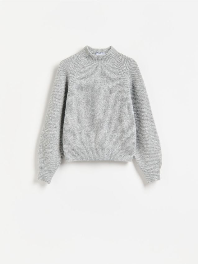 Reserved - Sweter ze stójką - jasnoszary