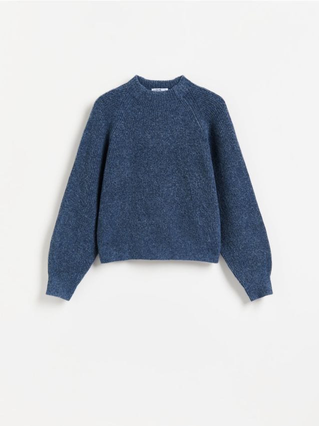 Reserved - Sweter ze stójką - granatowy