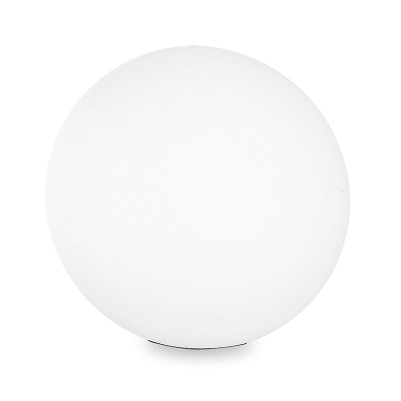 Kulista lampa ogrodowa z białego poliwęglanu, gniazdo E27, IP65, Ø 50 - 44 cm - Oświetlenie zewnętrzne ścieżek i terenów zielonych - Rossini