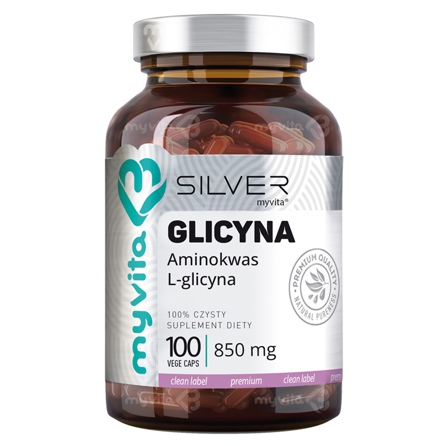 MyVita Silver Glicyna, 100 kapsułek