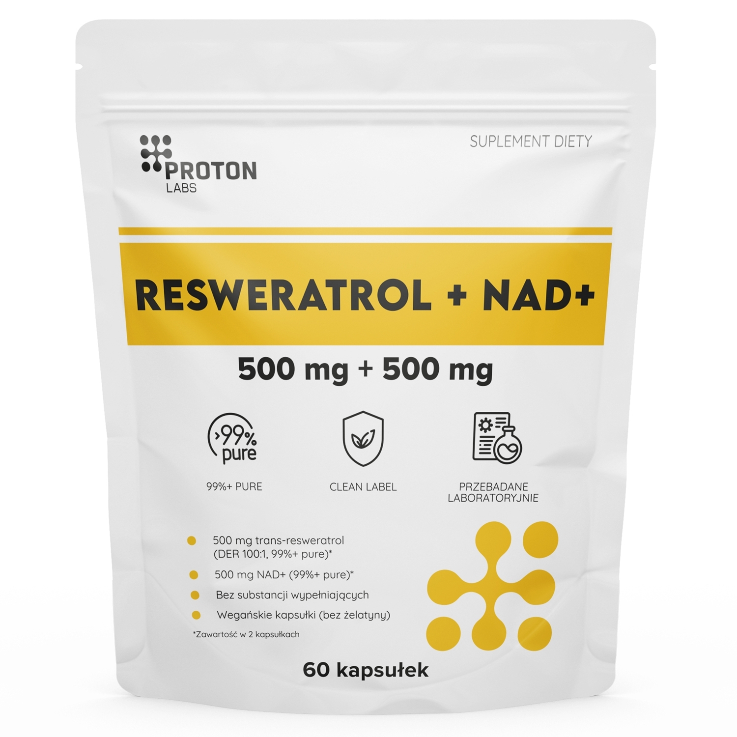 Proton Labs Resweratrol + NAD+, 60 kapsułek