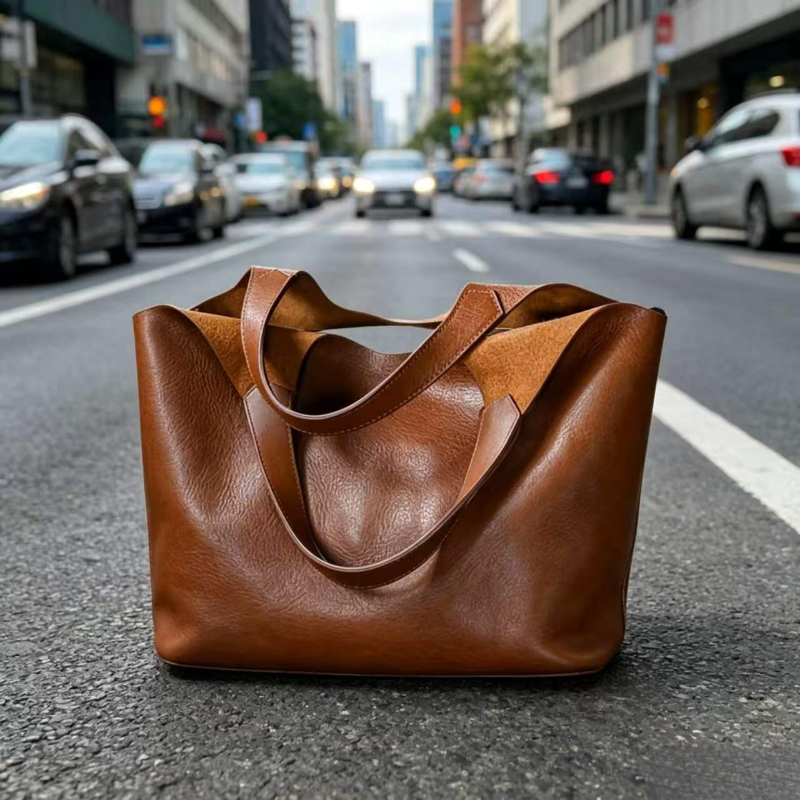 TEMU Torba Tote o Dużej Pojemności w Stylu Casual, Prosta i Elegancka Torba na Ramię o Swobodnym Kroju Pasująca do Różnych Strojów. Może Być Używana