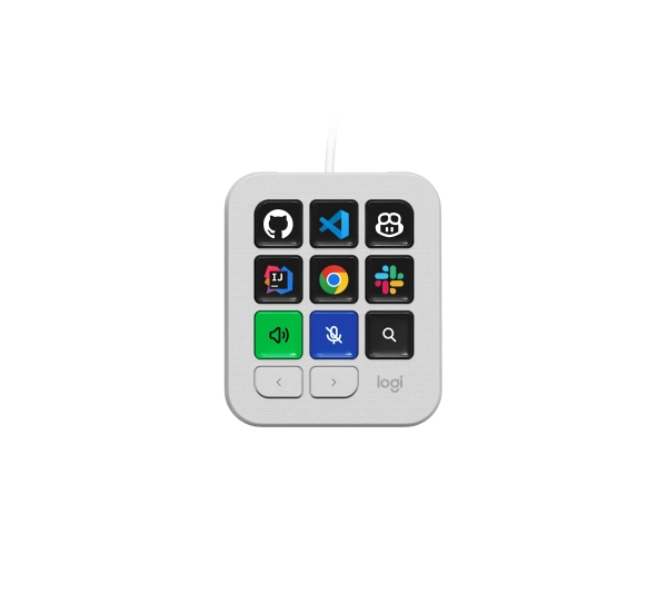 Logitech MX Keypad z klawiszami LCD do sterowania AI i aplikacjami Jasnoszary 920-013892