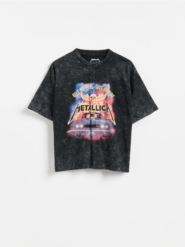 Reserved - Bawełniany t-shirt Metallica - czarny