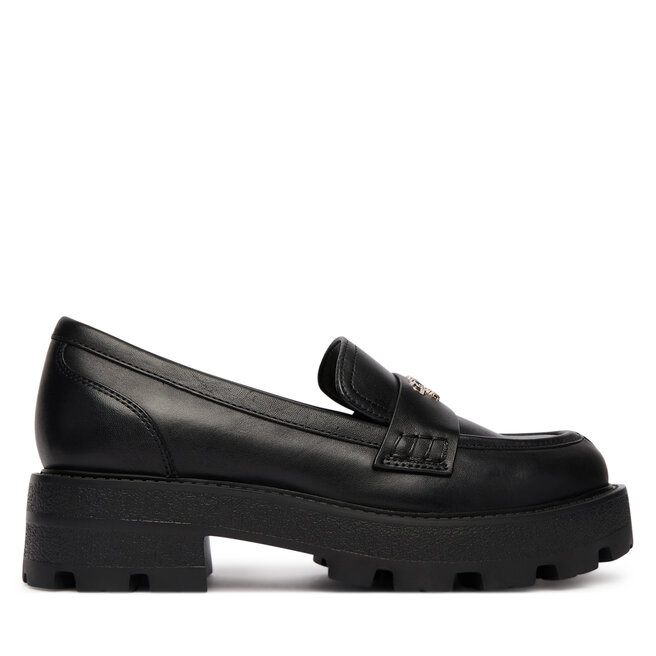Loafersy Guess FLFYAM LEA14 Czarny