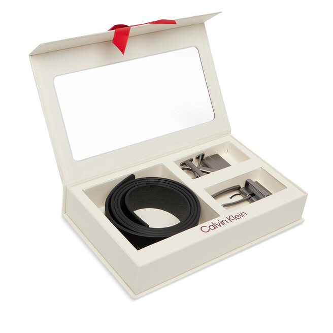 Pasek Calvin Klein Two Belt Rev Gift Set 35Mm LV04D0025G Czarny