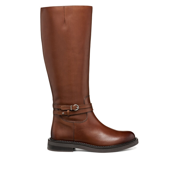 Oficerki Geox D Serilda D56WYA 43 C6006 Brązowy