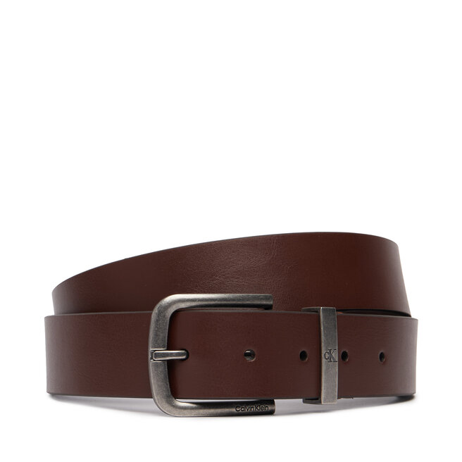 Pasek Calvin Klein Seasonal Logo Tumbled 35Mm Fixed LV04D7128G Brązowy