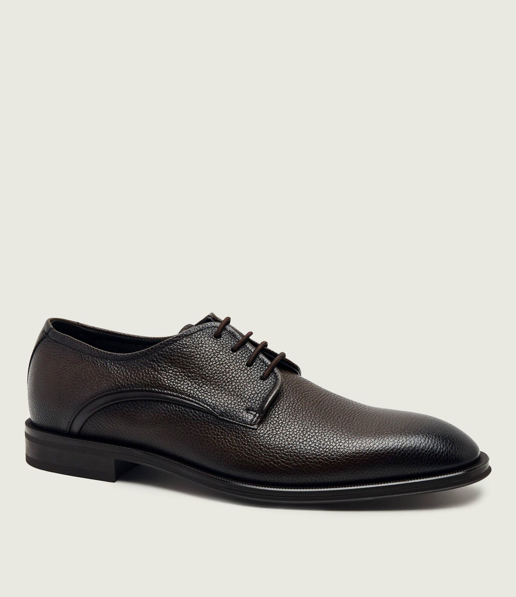BOSS BLACK Skórzane derby Derrek_Derb_grpt