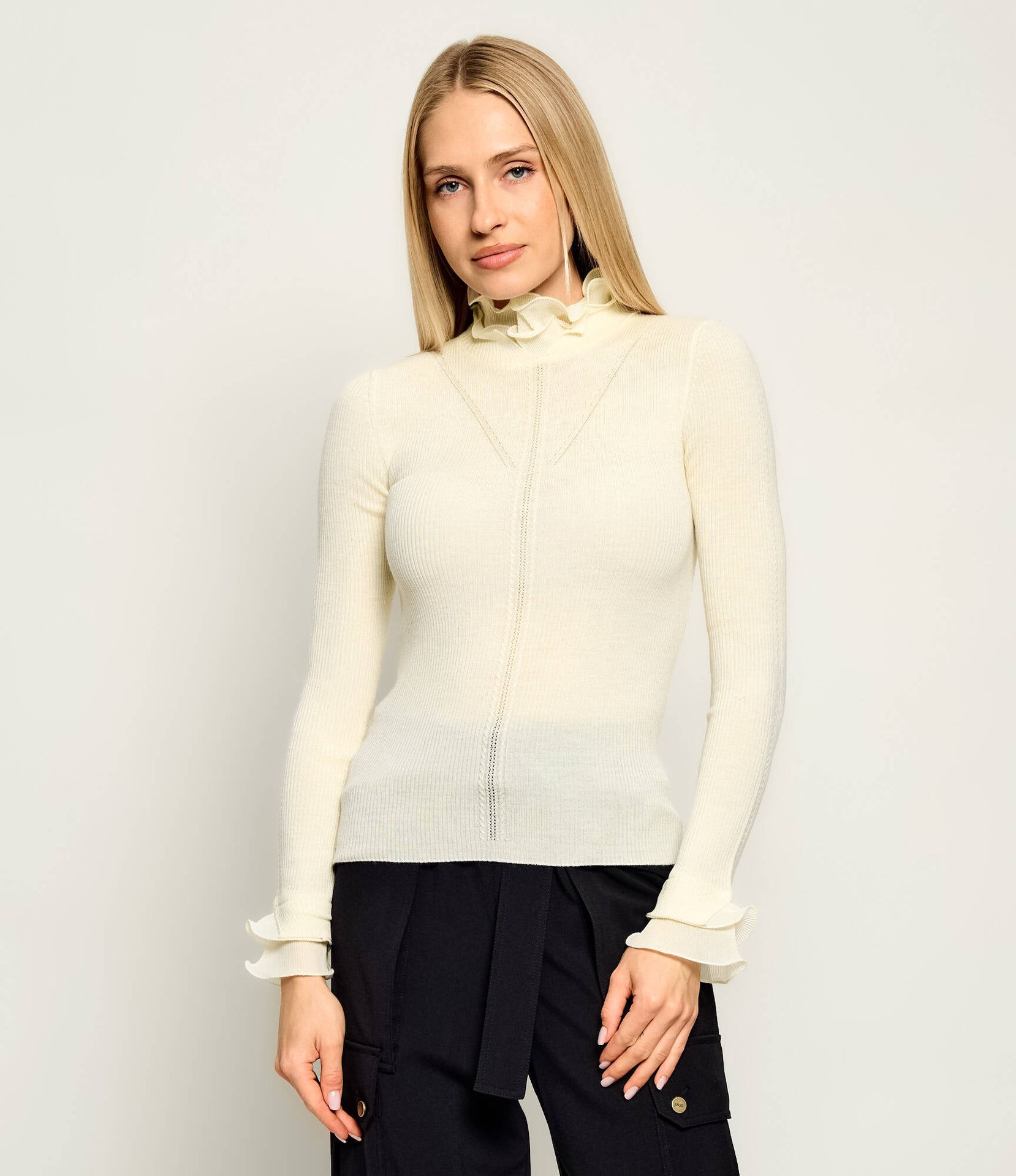 Liu Jo Wełniany półgolf Slim Fit