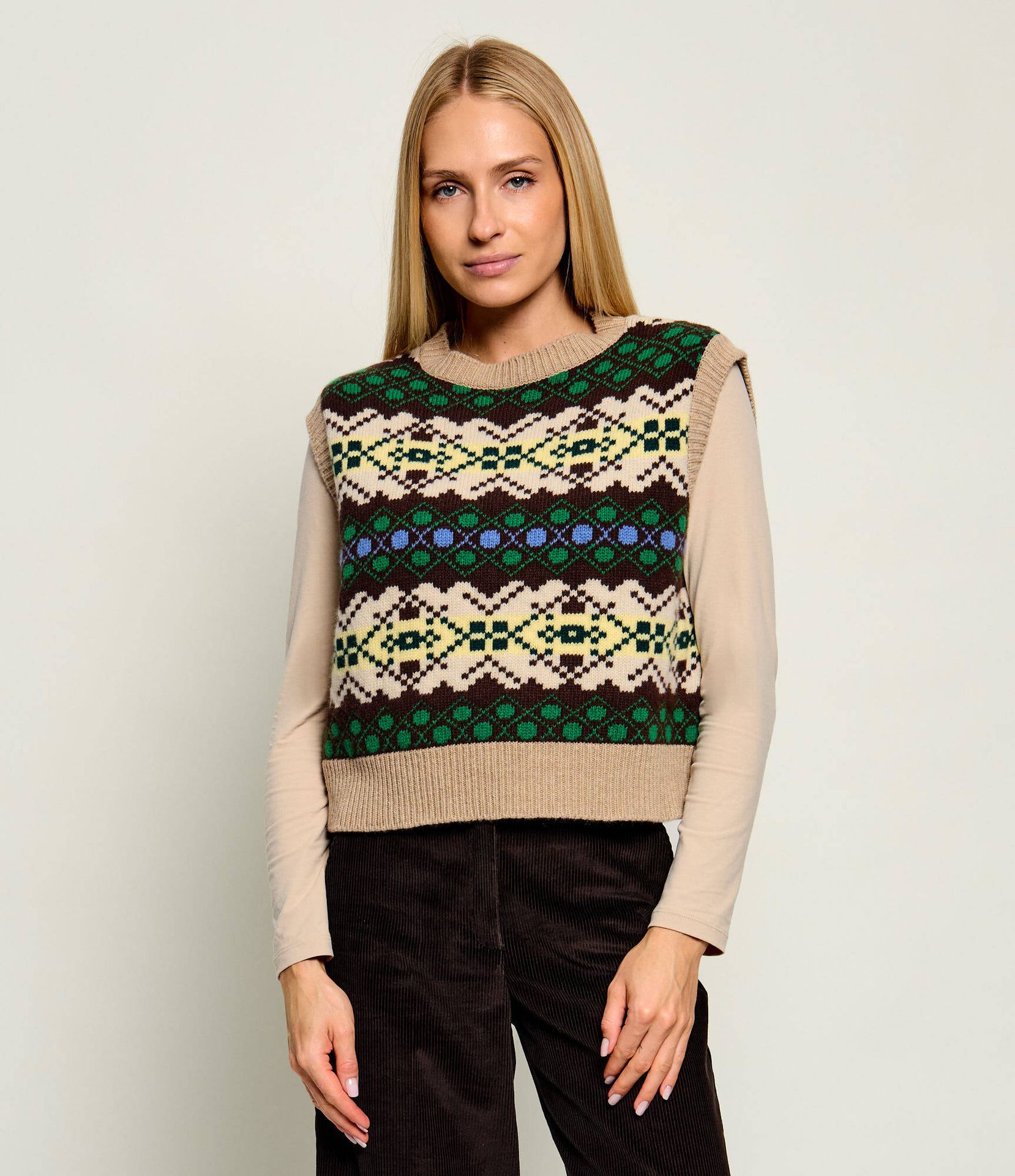 Weekend MaxMara Wełniana kamizelka Wkdsavana Oversize fit