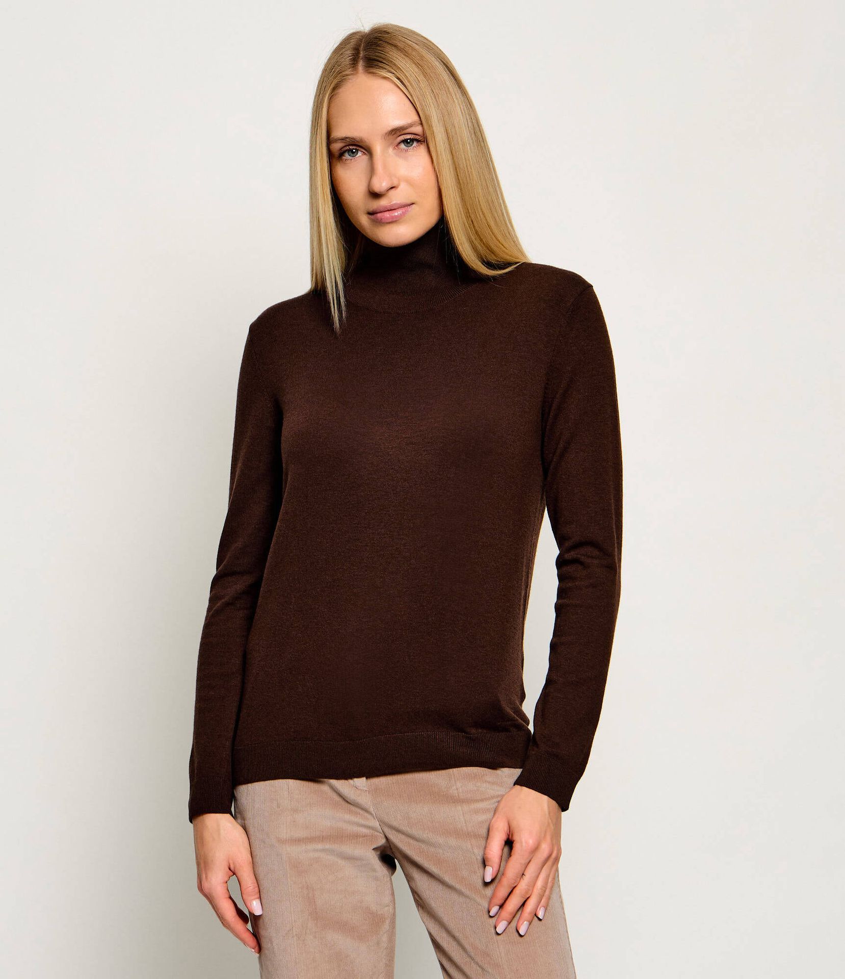 Weekend MaxMara Golf Wkdkiku Regular Fit z dodatkiem jedwabiu i wełny