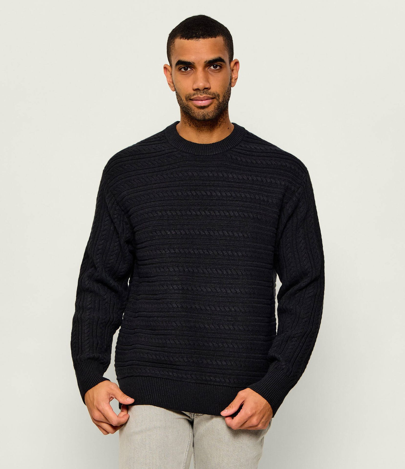 Calvin Klein Sweter Loose fit z dodatkiem wełny