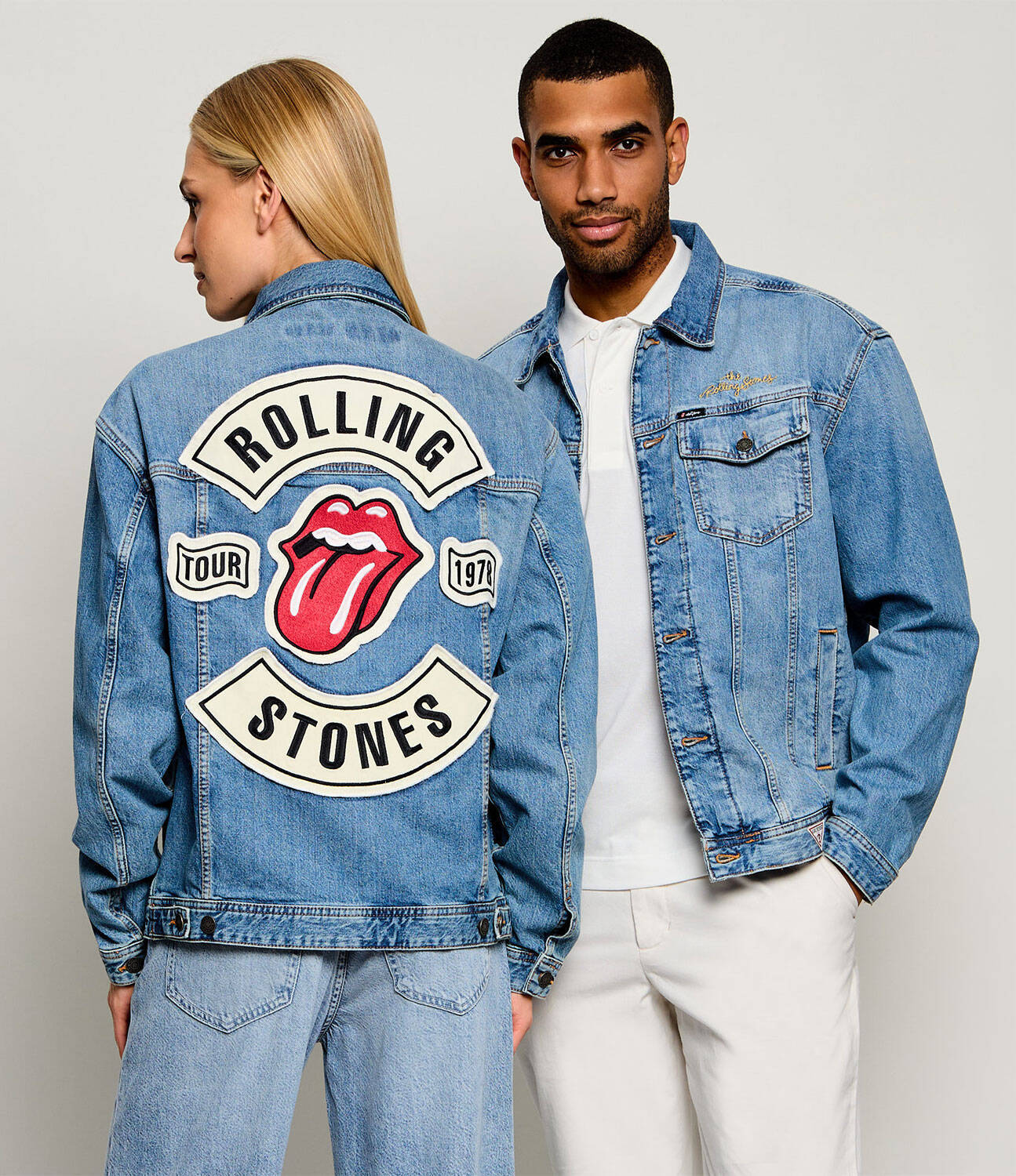 Guess Jeans Jeansowa kurtka Guess Jeans x The Rolling Stones Loose fit