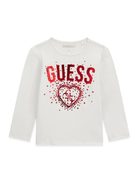 Guess Bluzka K6BI04 K5797 Biały Regular Fit