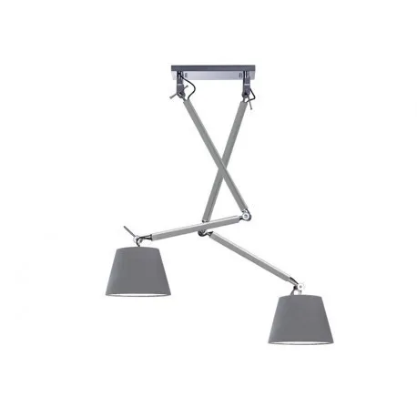 Lampa sufitowa wisząca ZYTA 2 S ALU/GR AZ2301 + AZ2598 – Lampy Azzardo