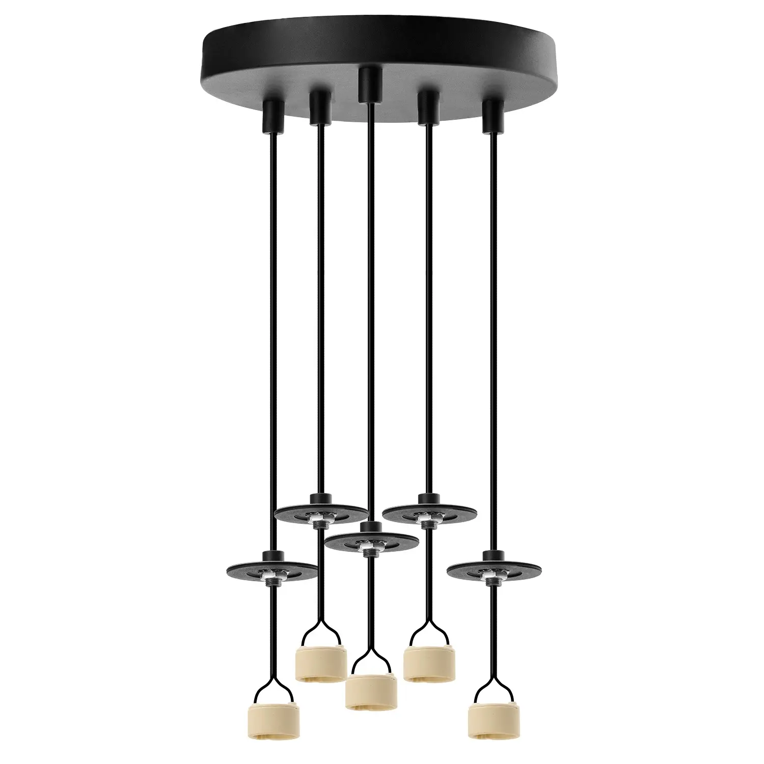 Baza lampy wiszącej metalowa czarna 5-punktowa AZ6191 z serii LUCAS - Azzardo