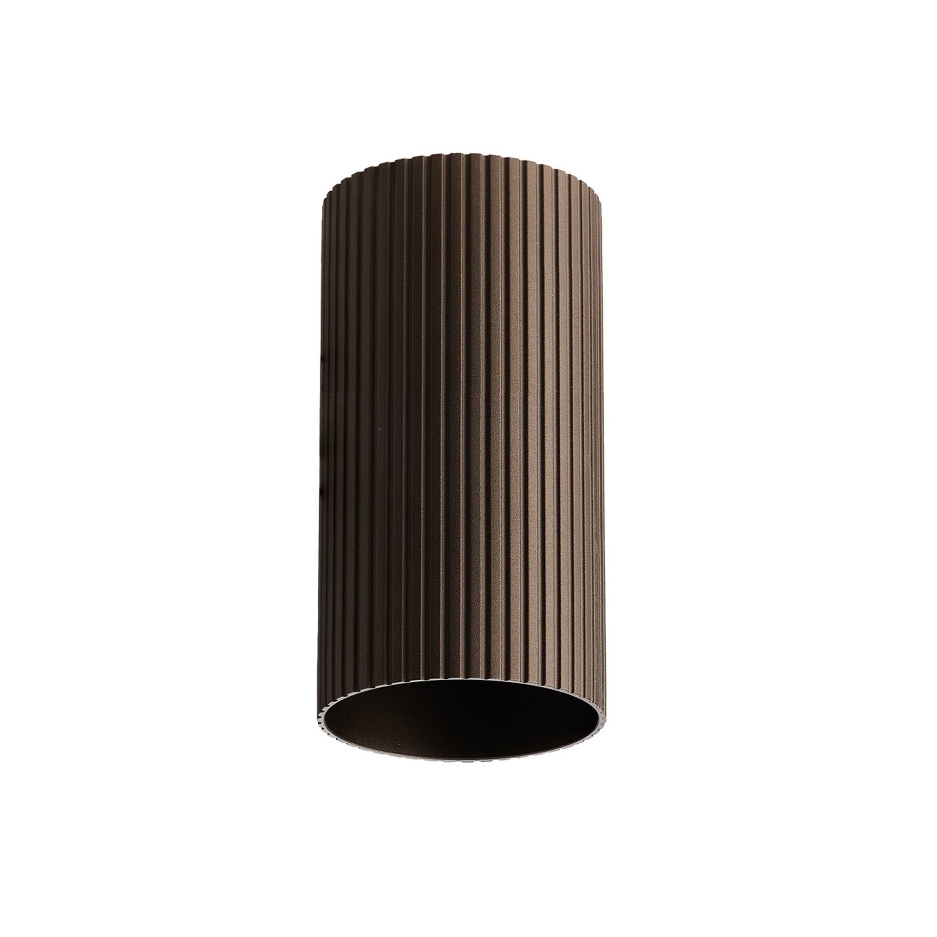 Klosz metalowy brązowy cylindryczny 20cm AZ6402 z serii LUCAS RIBBED TUBE - Azzardo