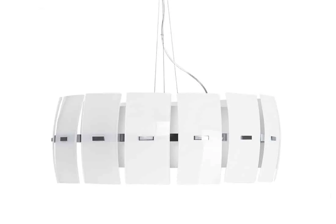 Lampa wisząca szklana biało-chromowa 4-punktowa AZ0145 z serii TAURUS - Azzardo
