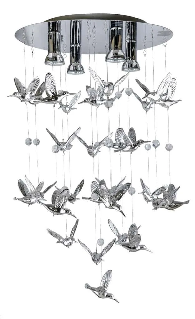 Lampa wisząca metalowa chromowana 4-punktowa AZ2449 z serii BIRDS - Azzardo