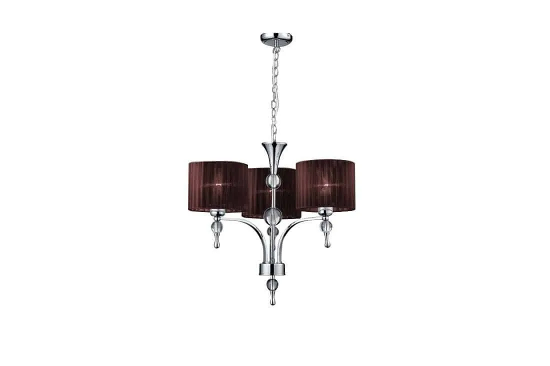 Lampa wisząca brązowa z tkaniny 3-punktowa AZ2900 z serii IMPRESS - Azzardo