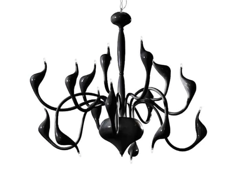 Lampa wisząca metalowa czarna 15-punktowa AZ1048 z serii SNAKE - Azzardo