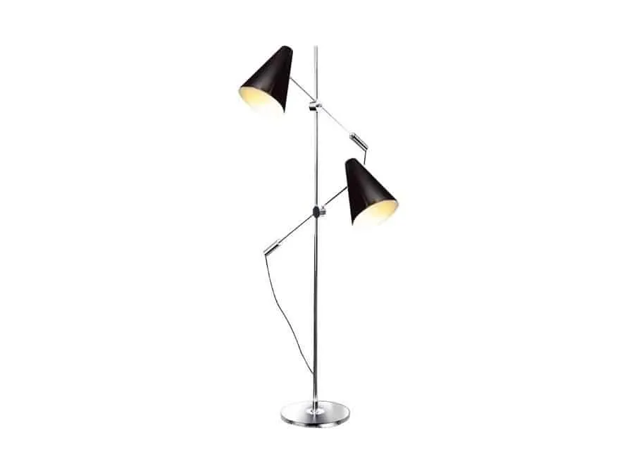 Lampa podłogowa metalowa czarno-chromowana 2-punktowa AZ1082 z serii KAJA - Azzardo