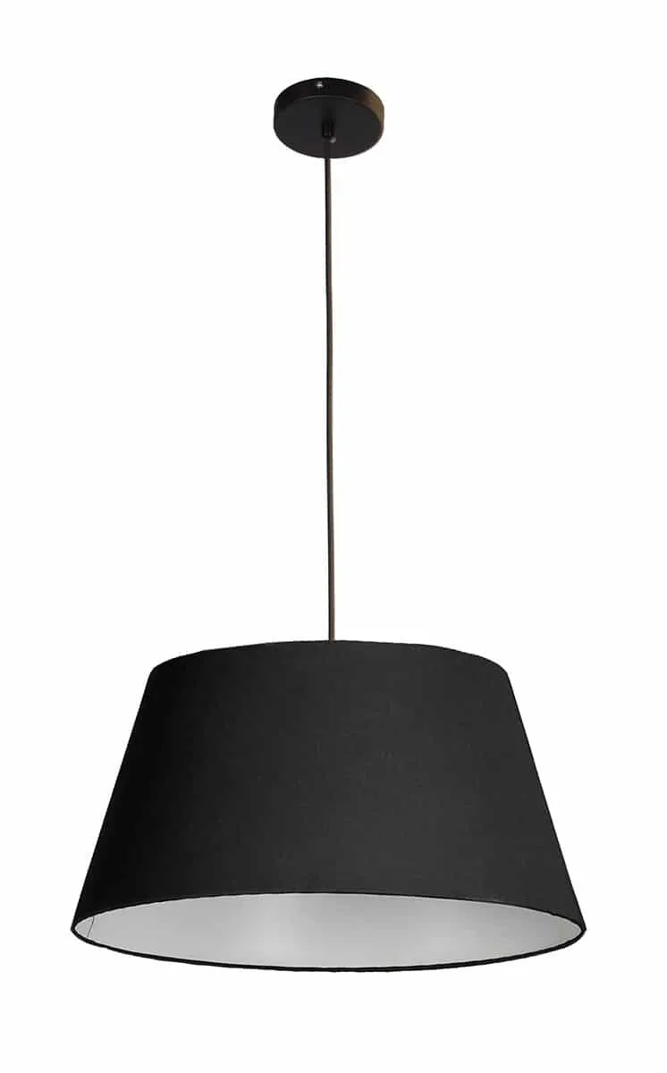 Lampa wisząca czarna z tkaniny 50cm AZ1392 z serii OLAV - Azzardo