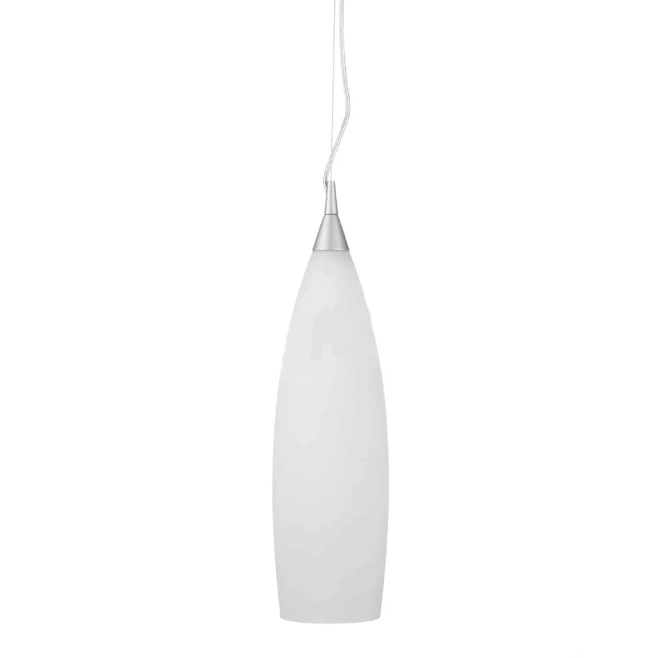 Lampa wisząca szklana biała z chromem AZ0120 z serii TESTA - Azzardo