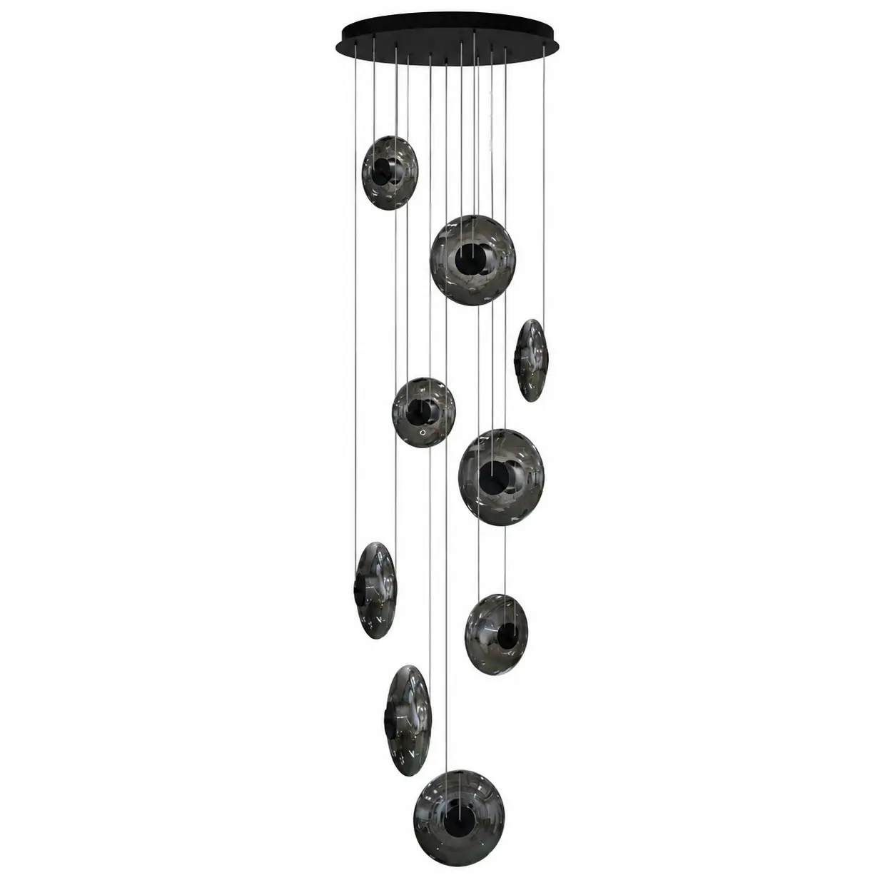 Lampa wisząca szklana dymiona 9-punktowa AZ7255 z serii ANDORA - Azzardo