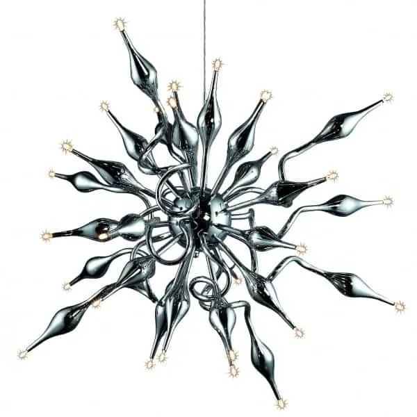 Lampa wisząca metalowa chromowana 30-punktowa AZ0040 z serii PIPES - Azzardo