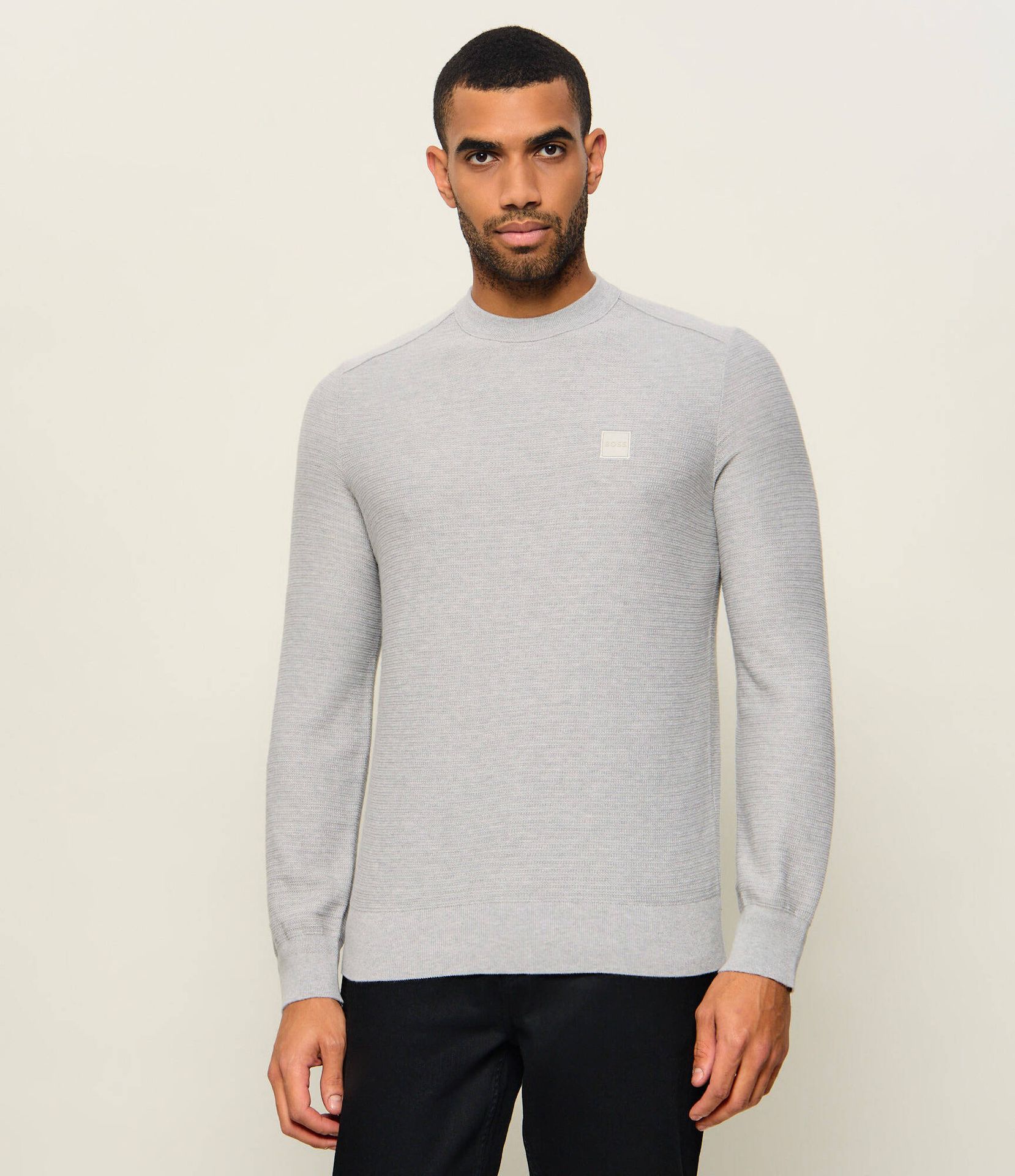 BOSS ORANGE Sweter Anion_S Regular Fit z dodatkiem kaszmiru