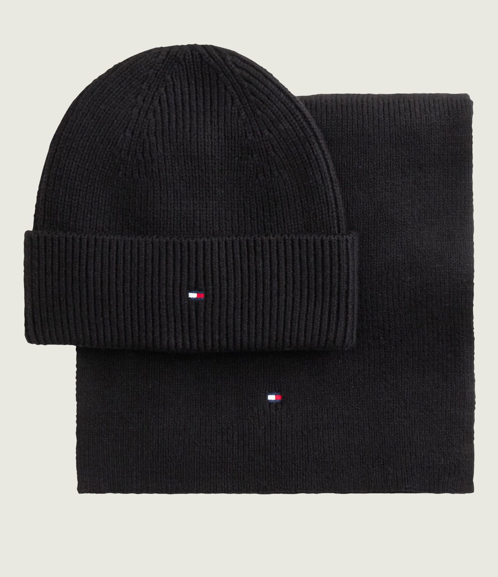 Tommy Hilfiger Szal + czapka z dodatkiem wełny