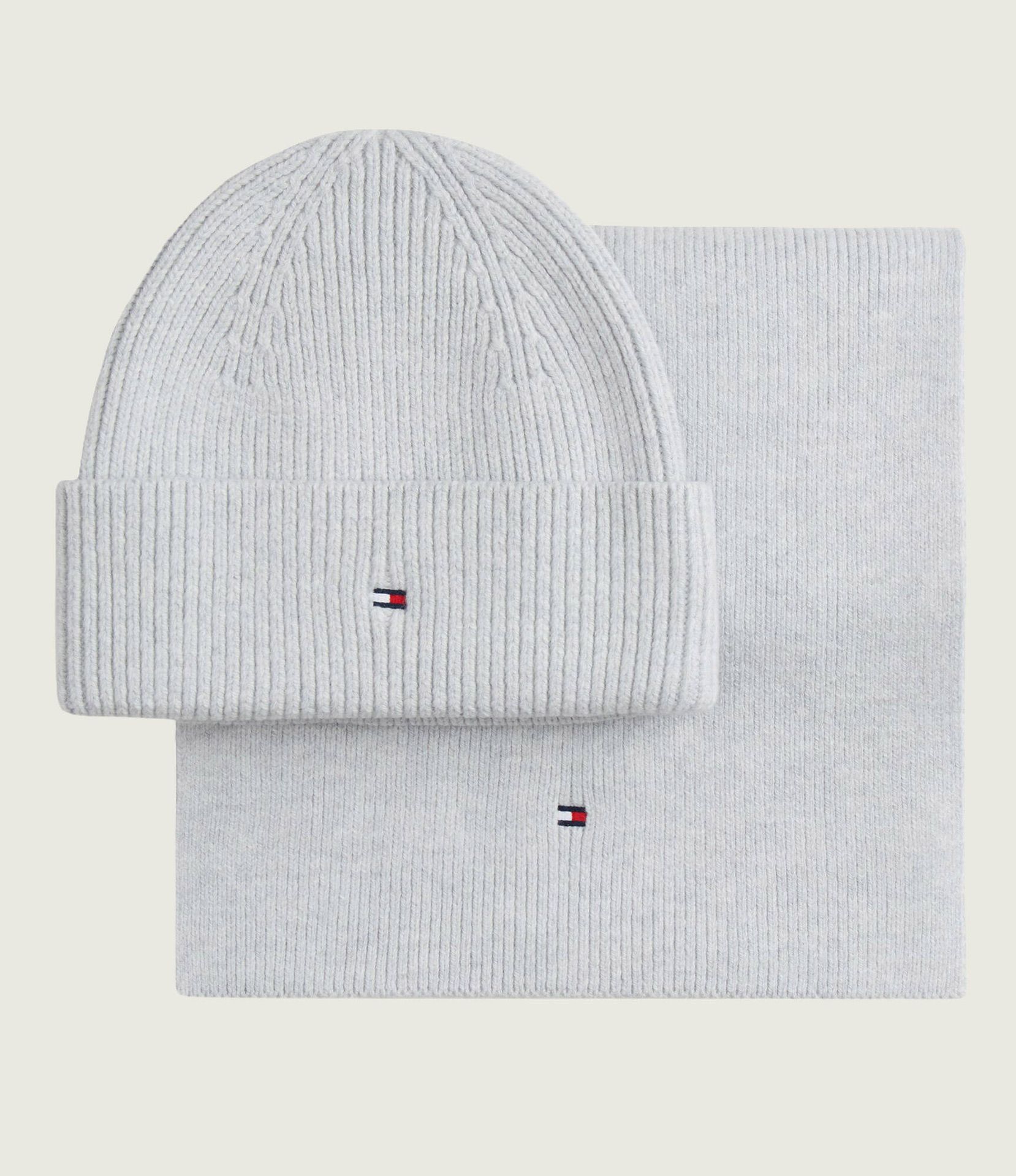 Tommy Hilfiger Szal + czapka z dodatkiem wełny