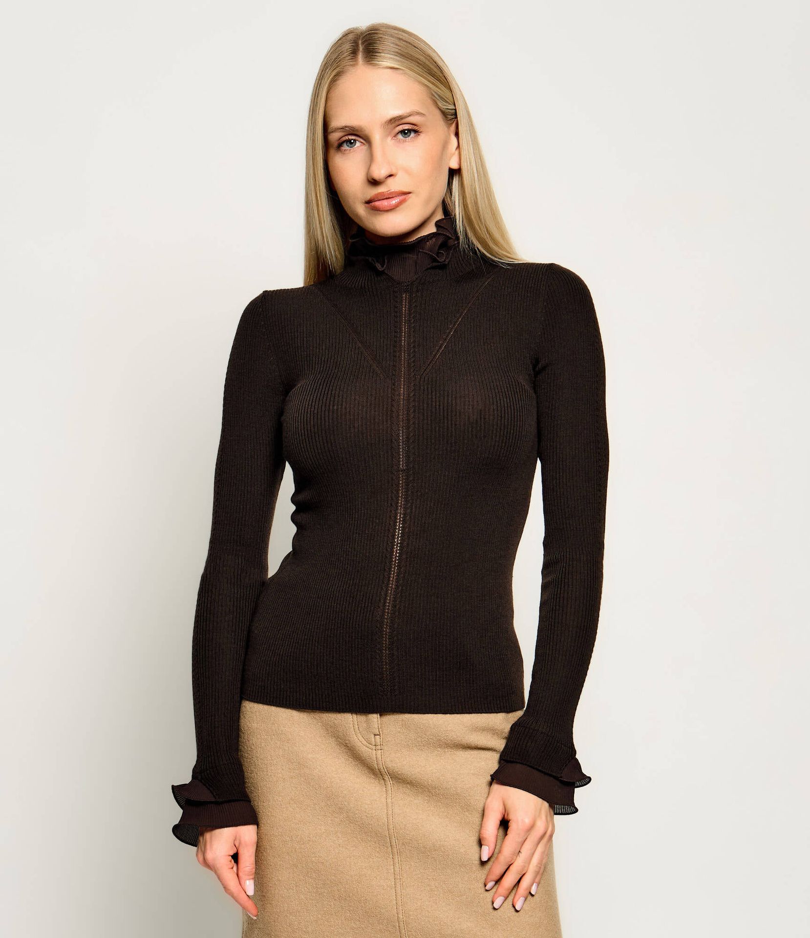 Liu Jo Wełniany półgolf Slim Fit