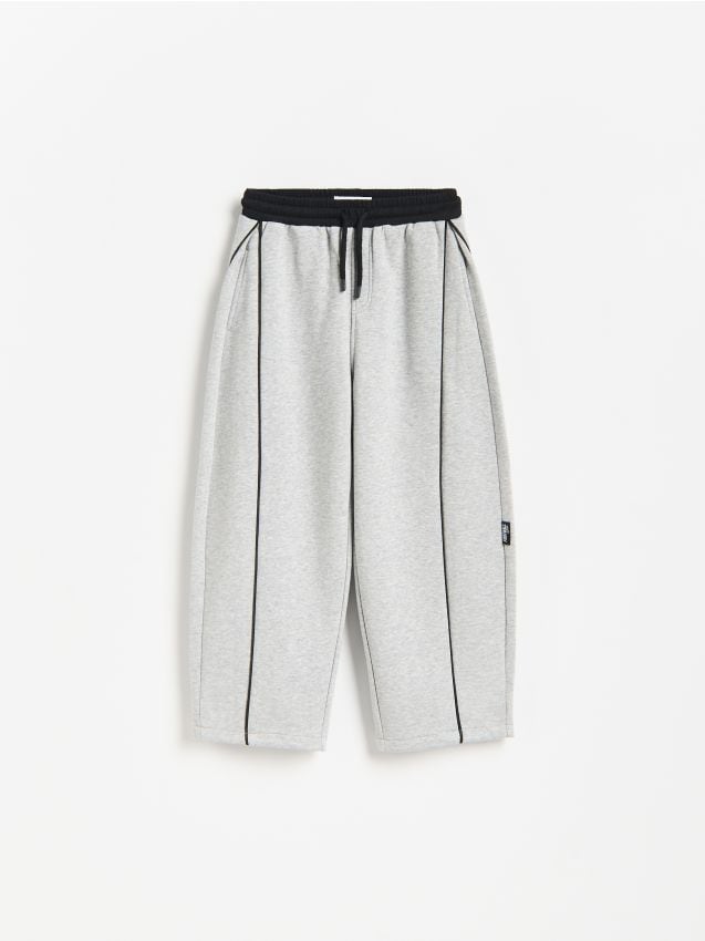 Reserved - Sportowe joggery baggy - jasnoszary