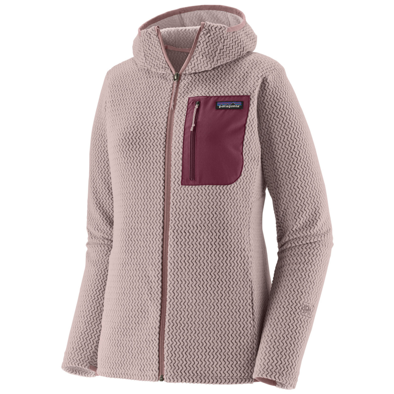 Bluza damska Patagonia W's R1 Air Full-Zip Hoody Rozmiar: L / Kolor: różowy/fioletowy