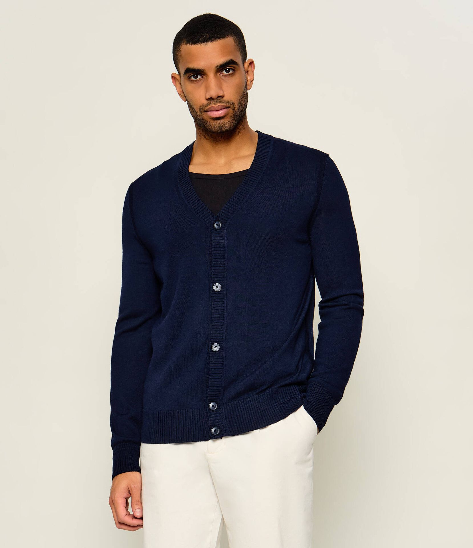 BOSS ORANGE Kardigan Avac_CD-1 Regular Fit z dodatkiem wełny