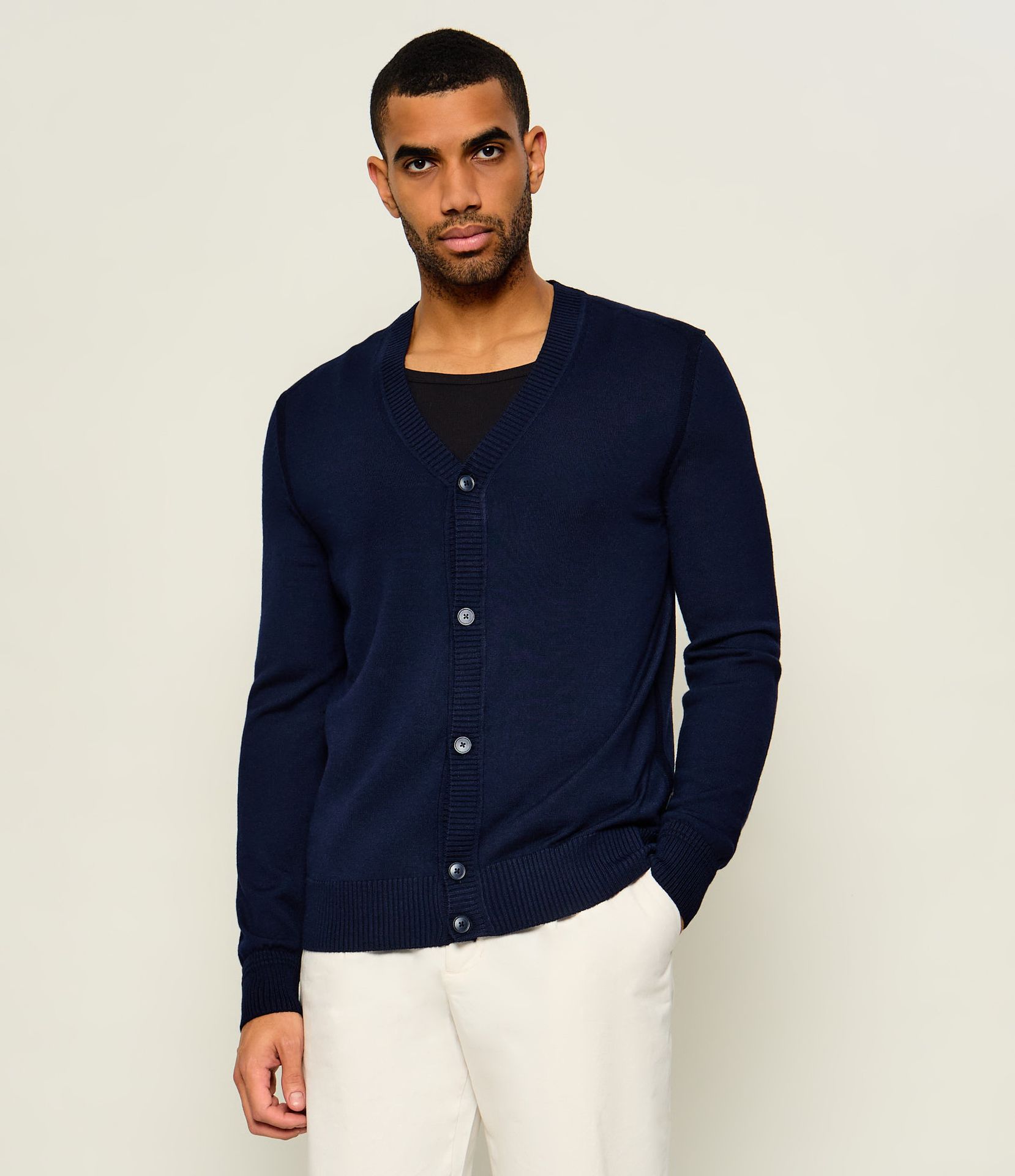 BOSS ORANGE Kardigan Avac_CD-1 Regular Fit z dodatkiem wełny