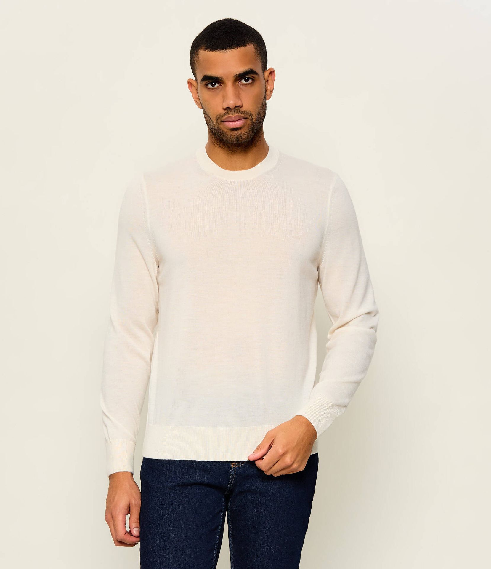 BOSS BLACK Wełniany sweter H-Leno Regular Fit