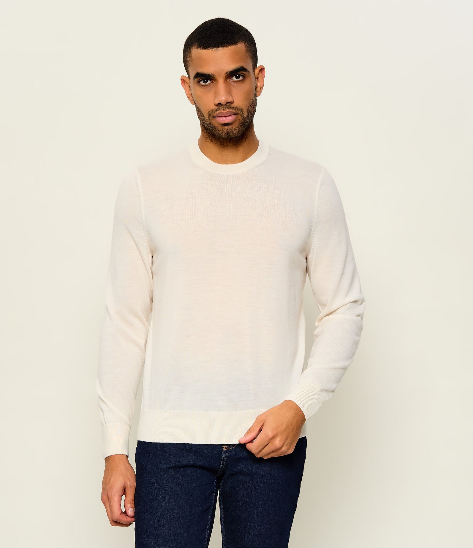 BOSS BLACK Wełniany sweter H-Leno Regular Fit