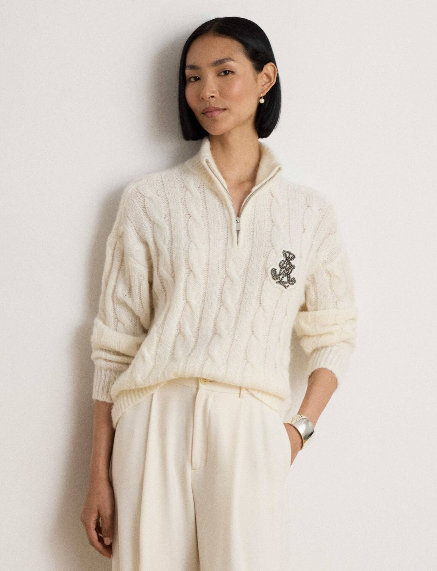 LAUREN RALPH LAUREN Półgolf Faustina Relaxed fit z dodatkiem wełny